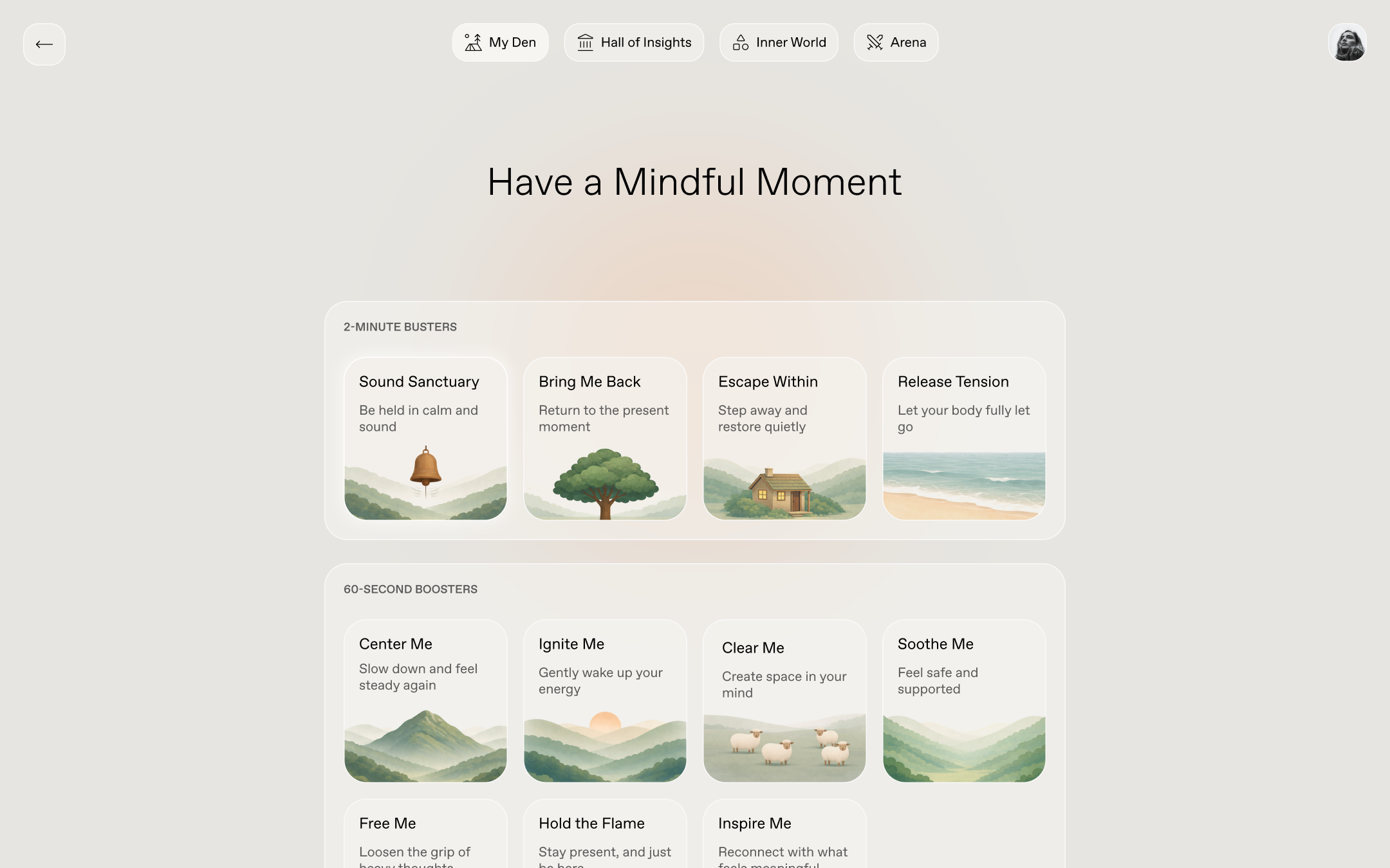 Mindfulness tools